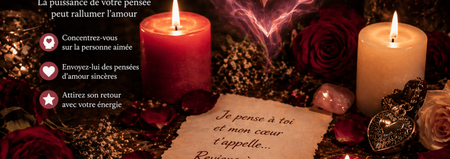 Faire revenir l’être aimé par la pensée grâce à un rituel spirituel avec bougies et énergie émotionnelle