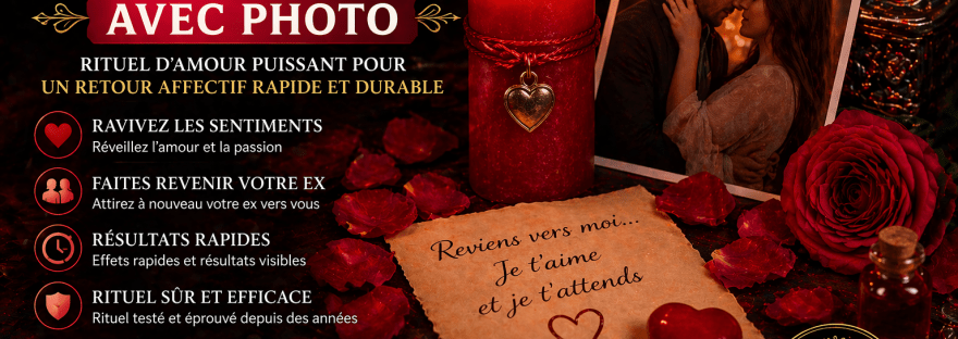Rituel pour faire revenir son ex avec photo, bougie rouge et pétales de rose pour un retour affectif rapide