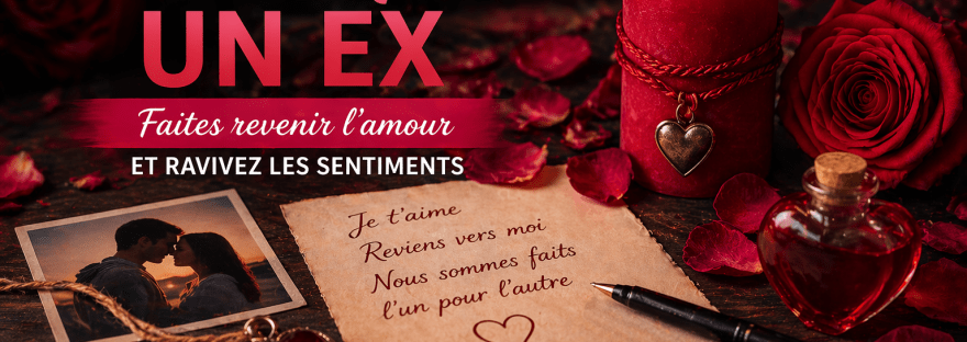 Rituel d’amour pour reconquérir un ex avec bougie rouge, pétales de rose et message pour faire revenir son ex rapidement